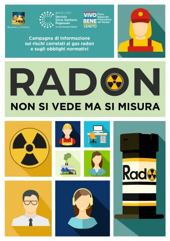 Locandina campagna informativa radon per i datori di lavoro